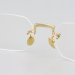 Solid Color Premium White Buffalo Horn Business Eyeglass Frame, Rimless Large Buffalo Horn Optical Myopia Eyewear Frame - Image 4