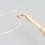 Solid Color Premium White Buffalo Horn Business Eyeglass Frame, Rimless Large Buffalo Horn Optical Myopia Eyewear Frame - Image 3