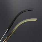 Men's Pure Titanium Myopia Eyeglass Frame, Natural Buffalo Horn Glasses Frame H2302 - Image 4