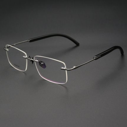 Men's Rimless Glasses, Natural Buffalo Horn & Pure TitaniumHS921A029