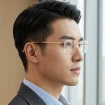Men's Rimless Glasses, Natural Buffalo Horn & Pure TitaniumHS921A029 - Image 3