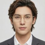 Men's Pure Titanium Myopia Eyeglass Frame, Natural Buffalo Horn Glasses Frame H2302 - Image 3